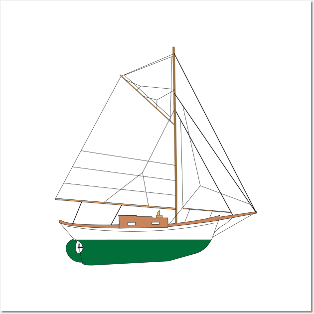 Friendship Sloop Wall Art by CHBB